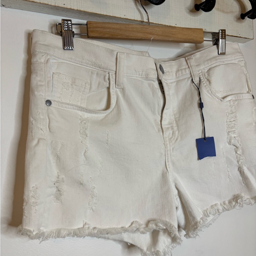 MWT Rebecca Minkoff Melrose Distressed White Jean Shorts